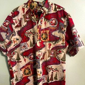 Limited Edition Reyn Spooner “Mele Kalikimaka” Santa Hawaiian Shirt, XL, NWOT